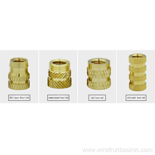 Female Brass Threaded Knurled Insert Embedment Nuts